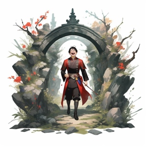 《桃花源记》北京林业大学外语学院译本,内含《桃花源记》AI绘画