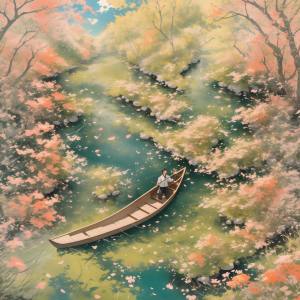 《桃花源记》北京林业大学外语学院译本,内含《桃花源记》AI绘画